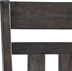 Crosley Furniture Hayden Modern Farmhouse Slat Back Wood Dining Chairs Set of 2, Slate/Crème