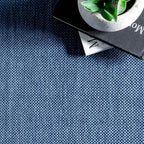 nuLOOM 2' x 6' Outdoor/Indoor Asha Area Rug, Asha Navy, Casual Design with Striped Border, Stain Resistant, Highly Durable, for Patio, Balcony, Bedroom, Living Room, Dining Room, Bathroom