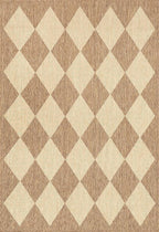 nuLOOM 7' Square Outdoor Performance Area Rug, Stain Resistant, Weather Resistant, High Traffic, Patio, Balcony, Outside, Sabina Brown