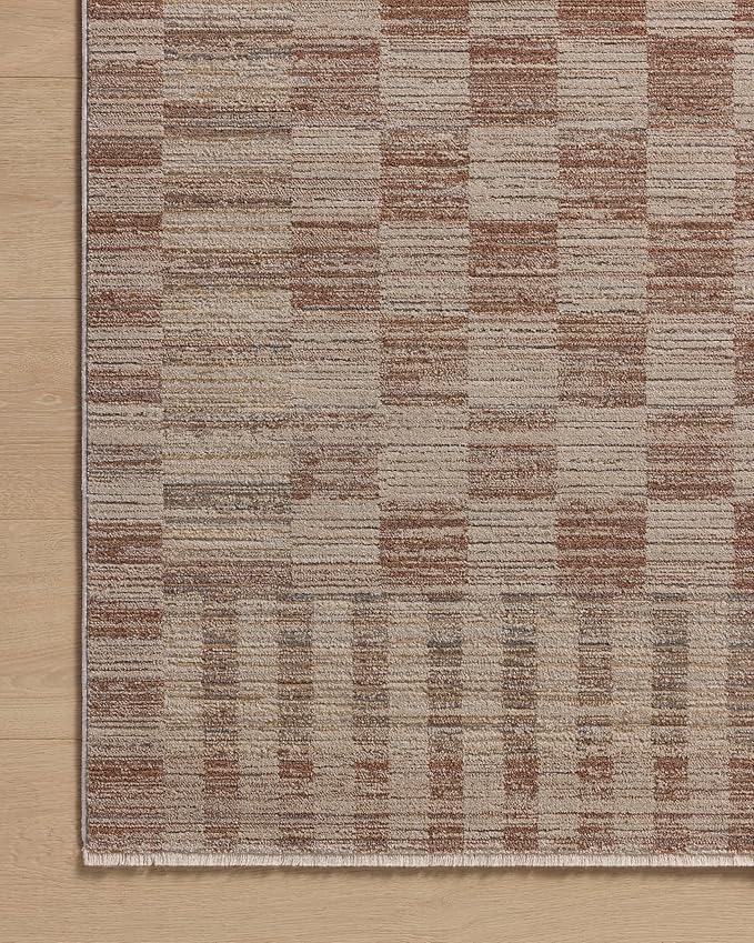 Loloi Amber Lewis Cali Collection CIL-06 Brick/Natural 2'-7" x 10'-0", .25" Pile Height, Runner Rug