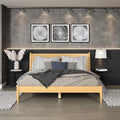 Camaflexi Mid-Century Panel Bed - King Size - Scandinavian Oak Finish