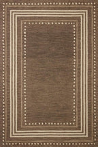 Loloi Chris Loves Julia Alfie Collection ALF-02 Bark/Natural 5'-0" x 7'-6" Area Rug Wool Neutral Living Bedroom Dining Carpet