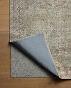 Loloi Amber Lewis Cambria Collection CBR-05 Aqua/Natural 2'-3" x 3'-9" Accent Rug Jute, Neutral, Vintage Style, Antique Tone, Living, Bedroom, Dining, Carpet