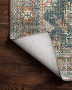 Loloi Skye Collection SKY-10 Sea/Rust 8'-0" x 8'-0" Round Area Rug