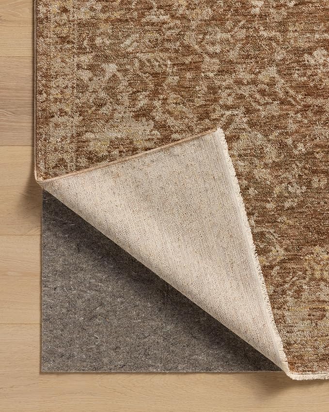 Loloi Magnolia Home by Joanna Gaines Junie Collection JUE-01 Clay/Natural 11'-6" x 15'-7", .38" Pile Height, Area Rug