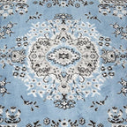 Home Dynamix Premium Sakarya Traditional Medallion Border Area Rug, Blue, 1'9"x7'2" Runner
