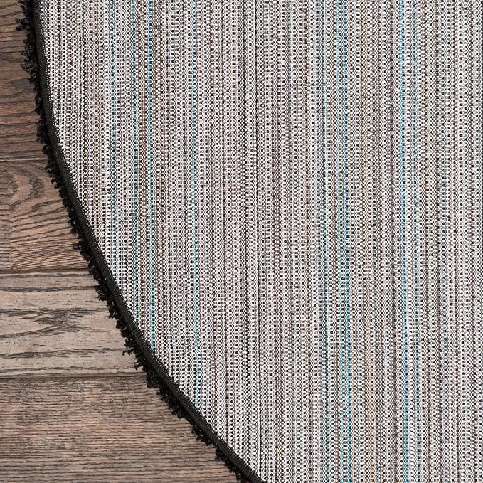 Unique Loom Solid Shag Collection Area Rug (7' 1" Round, Jet Black)