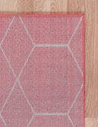 Unique Loom Trellis Frieze Collection Area Rug - Geometric (7' x 10', Pink/ Ivory)