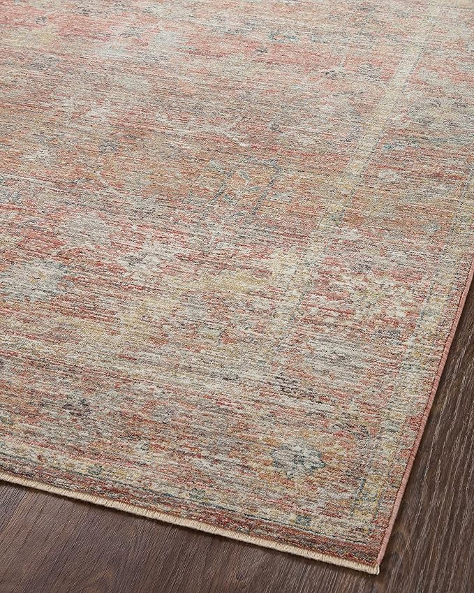 Loloi Magnolia Home by Joanna Gaines Millie Collection MIE-04 Sunset/Multi 11'-6" x 15'-7", .25" Pile Height, Area Rug