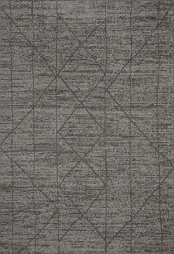 Loloi Kamala Collection KAM-06 Charcoal/Ivory 2'-7" x 8'-0" Runner Rug