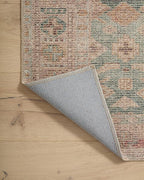Loloi Angela Rose Aubrey Collection AUB-02 Aqua/Sand 2'-6" x 9'-6", .19" Pile Height, Runner Rug
