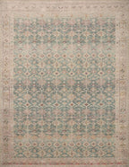 Loloi Angela Rose Aubrey Collection AUB-02 Aqua/Sand 7'-6" x 9'-6", .19" Pile Height, Area Rug