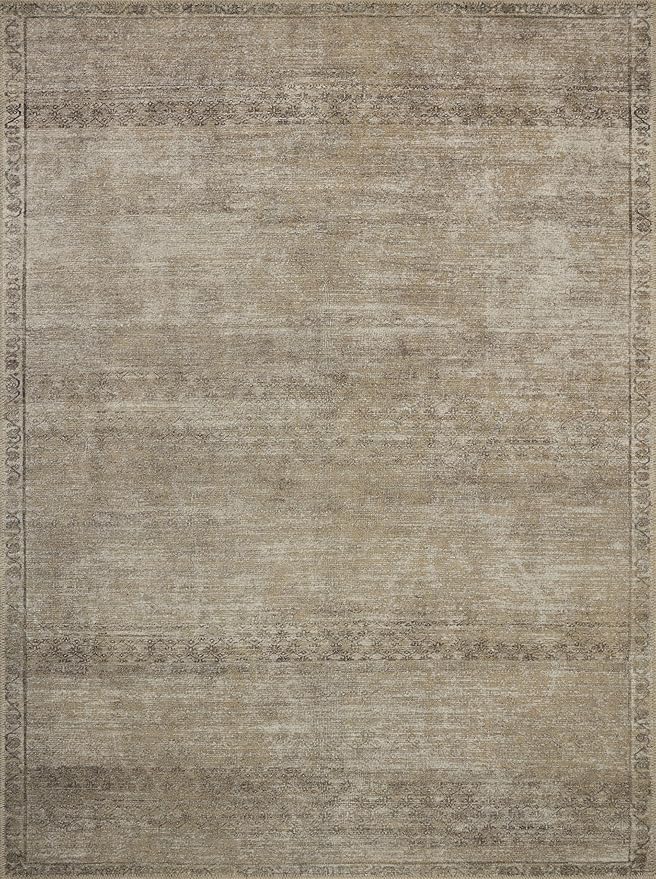 Loloi Amber Lewis Cambria Collection CBR-01 Ash/Bark 2'-0" x 5'-0" Accent Rug Jute, Neutral, Vintage Style, Antique Tone, Living, Bedroom, Dining, Carpet