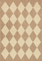 Nuloom Outdoor Performance Collection Sabina Brown/Ivory, 8' Square, Soft and Cozy, High Traffic, Stain Resistant, Easy Clean, Durable Area Rug for Indoor/Outdoor Patio, Deck, Porch, Garden, Courtyard