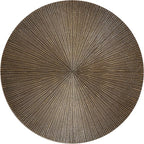 Kate and Laurel Engles Traditional Adjustable-Height Pedestal Drink Table; 10 x 10 x 30; Antique Brass; Vintage Round Indoor Metal Plant Stand with Embossed Sunburst Pattern