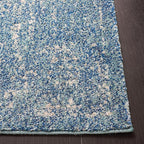 SAFAVIEH Area Rug 10x14 - Evoke Collection - Large - Blue & Ivory, Distressed Design, Non-Shedding & Easy to Clean, Ideal for Living Room, Bedroom, Dining Space (EVK256C)