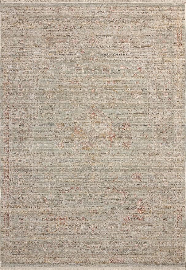 Loloi Chris Loves Julia Ida Collection IDA-05 Spa/Sunrise 2'-7" x 10'-0", .19" Pile Height, Runner Rug