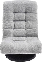 Amazon Basics Swivel Foam Lounge Chair with Headrest, Floor-Compatible, Adjustable, Gaming, 26.3D x 23.5W x 13.7H in, Grey