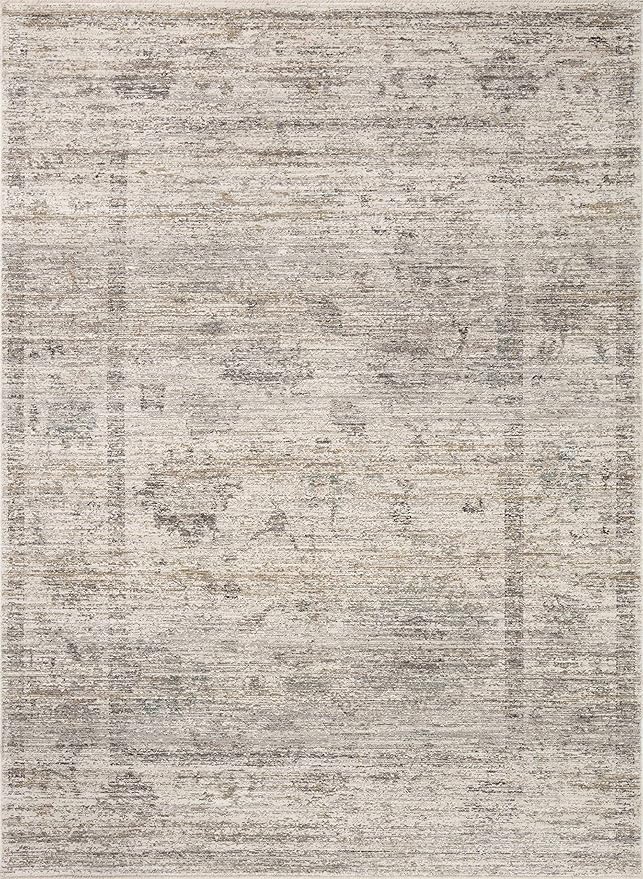 Loloi Magnolia Home by Joanna Gaines Millie Collection MIE-01 Silver/Dove 2'-7" x 8'-0", .25" Pile Height, Runner Rug