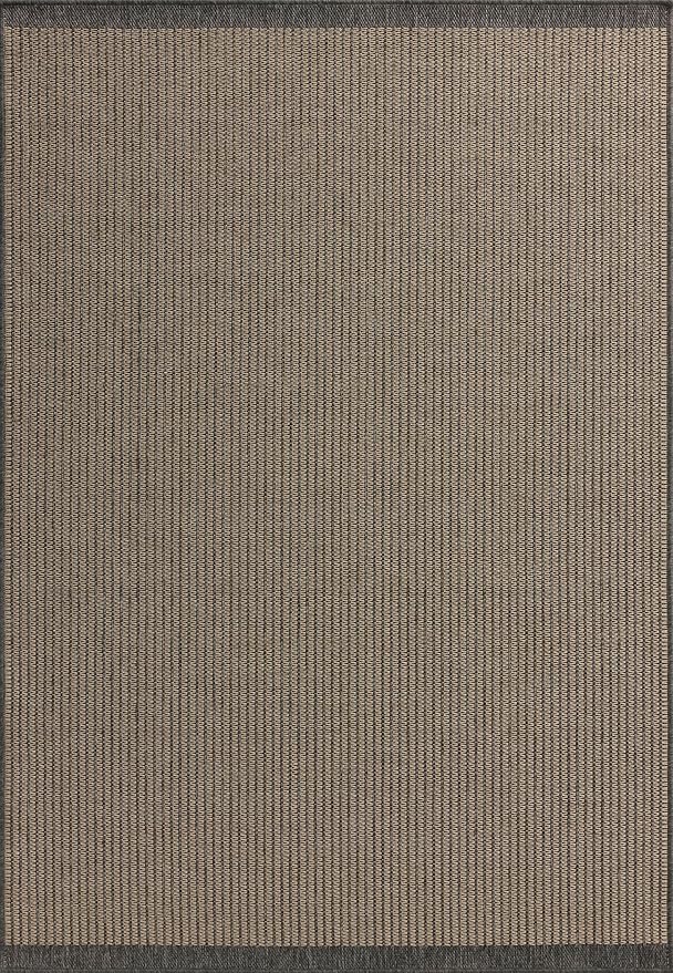 Loloi Chris Loves Julia Providence Collection PRC-03 Wheat/Charcoal 2'-3" x 3'-9", .12" Pile Height, Indoor/Outdoor Runner Rug