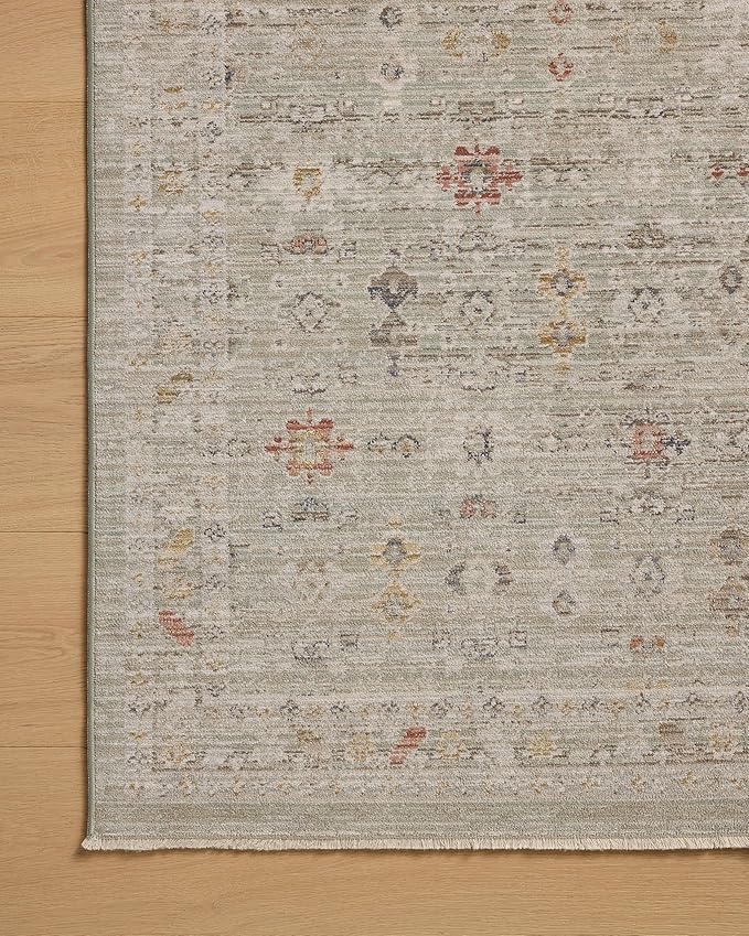 Loloi Chris Loves Julia Ida Collection IDA-04 Spa/Multi 3'-6" x 5'-6", .19" Pile Height, Accent Rug