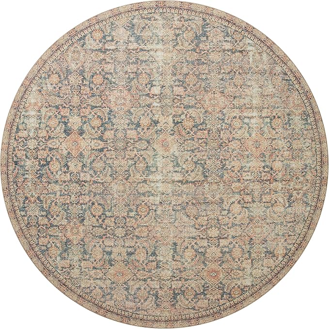 Loloi Angela Rose Aubrey Collection AUB-01 Navy/Multi 2'-0" x 5'-0", .19" Pile Height, Accent Rug