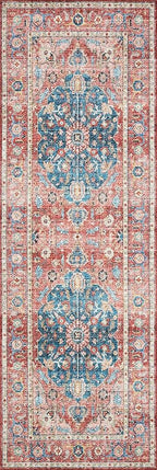Loloi Skye Collection SKY-05 Brick/Ocean 6'-0" x 6'-0" Round Area Rug