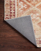 Loloi Layla Collection LAY-16 Natural/Spice 3'-6" x 5'-6" .13" Thick Accent Rug, Soft, Durable, Vintage Inspired, Distressed, Low Pile, Non-Shedding, Easy Clean, Printed, Living Room Rug