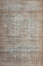 Loloi Chris Loves Julia Jules Collection JUL-05 Lagoon/Brick 2'-6'' x 12'-0'', .13" Pile Height, Runner Rug