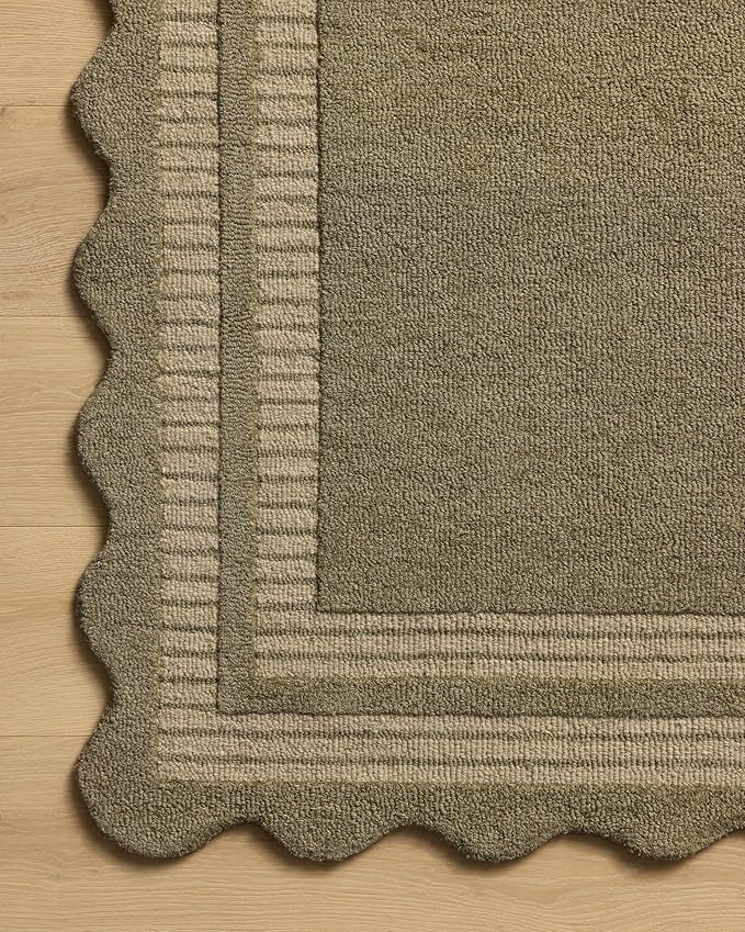 Loloi Chris Loves Julia Scottie Collection SCO-01 Olive/Pebble 8'-6" x 11'-6", .87" Pile Height, Area Rug