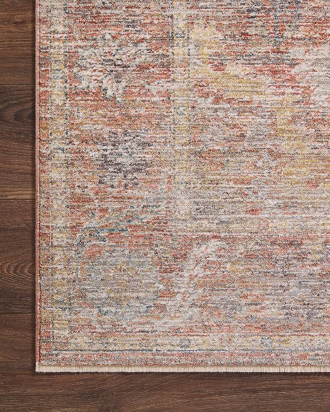 Loloi Magnolia Home by Joanna Gaines Millie Collection MIE-04 Sunset/Multi 11'-6" x 15'-7", .25" Pile Height, Area Rug