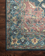 Loloi Skye Collection SKY-08 Denim/Brick 8'-0" x 8'-0" Round Area Rug