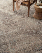 Loloi Magnolia Home by Joanna Gaines Millie Collection MIE-03 Charcoal/Dove 3'-6" x 5'-6", .25" Pile Height, Accent Rug