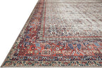 Loloi Layla Collection LAY-12 Ivory/Brick 2'-3" x 3'-9" .13" Thick Accent Rug, Soft, Durable, Vintage Inspired, Distressed, Low Pile, Non-Shedding, Easy Clean, Printed, Living Room Rug