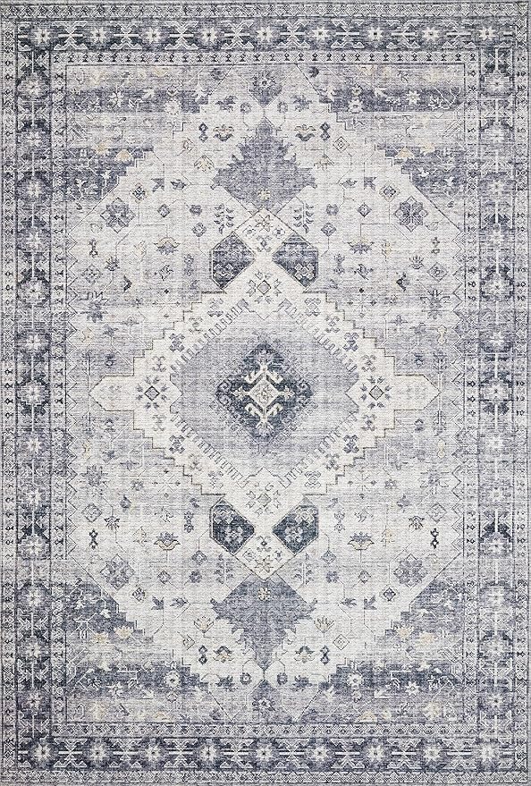 Loloi II Skye Collection SKY-02 Silver/Grey 7'-6" x 9'-6" Area Rug