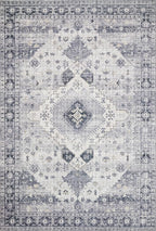 Loloi Skye Collection SKY-02 Silver/Grey 8'-0" x 8'-0" Round Area Rug