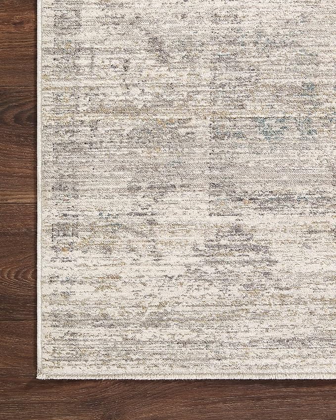 Loloi Magnolia Home by Joanna Gaines Millie Collection MIE-01 Silver/Dove 3'-6" x 5'-6", .25" Pile Height, Accent Rug
