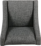 Homepop Home Decor | Upholstered Classic Swoop Arm Accent Chair | Accent Chairs for Living Room & Bedroom | Decorative Home Furniture, Slate Grey