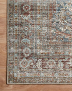 Loloi Chris Loves Julia Jules Collection JUL-05 Lagoon/Brick 2'-3'' x 3'-9'', .13" Pile Height, Accent Rug