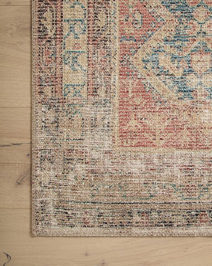 Loloi Angela Rose Aubrey Collection AUB-03 Ocean/Spice 2'-6" x 12'-0", .19" Pile Height, Runner Rug