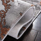 SAFAVIEH Craft Collection 2'3" x 6' Grey/Orange CFT877P Modern Abstract Non-Shedding Entryway Foyer Living Room Bedroom Kitchen Runner Rug