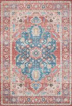 Loloi Skye Collection SKY-05 Brick/Ocean 2'-6" x 10'-0" Runner Rug
