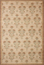 Loloi Chris Loves Julia Rue Collection RUE-01 Wheat/Sage 7'-6" x 9'-6" Area Rug Jute Neutral Floral Living Room Bedroom Rug