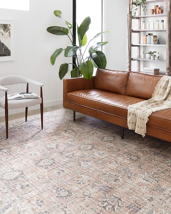 Loloi II Skye Collection SKY-01 Blush/Grey 2'-6" x 7'-6" Runner Rug