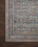 Loloi Adrian Collection ADR-04 Denim/Multi 7'-6" x 9'-6", .19" Thick Area Rug