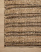 Loloi Chris Loves Julia Judy Collection JUD-06 Natural/Chocolate 2'-6" x 7'-6" Runner Rug