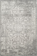 SAFAVIEH Evoke Collection 5'1" x 7'6" Grey/Ivory EVK256D Oriental Distressed Non-Shedding Living Room Bedroom Area Rug