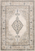 Loloi Teagan Collection TEA-02 Oatmeal/Ivory 5'-3" x 7'-6" Area Rug, Large, Soft Neutral Rug, High-Traffic for Living Room, Bedroom, Home Office, Dining Area