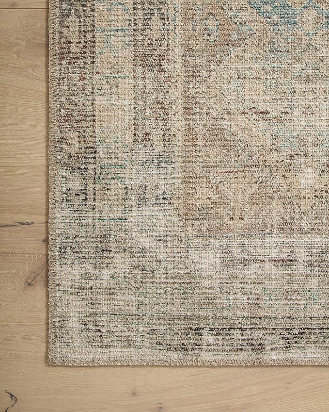 Loloi Angela Rose Aubrey Collection AUB-03 Jade/Natural 2'-6" x 7'-6", .19" Pile Height, Runner Rug