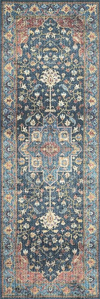 Loloi Skye Collection SKY-08 Denim/Brick 2'-0" x 5'-0" Accent Rug
